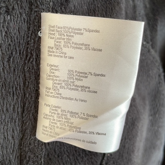 Michael Kors black trench belted rain coat fleece lined - Like New - Picture 8 of 8